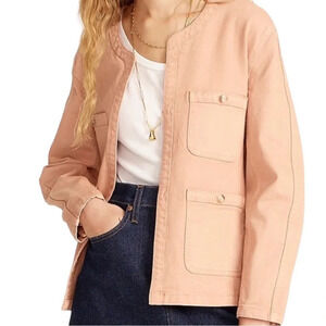 J.Crew Clay Simone Relaxed Garment Dyed Open Front Utility Jacket Women's Small